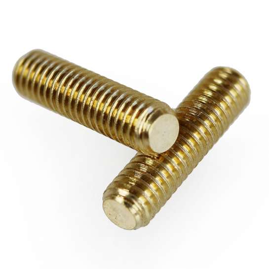 Tige filetée laiton M4 pas standard de 0 8mm sans tête longueur 15mm