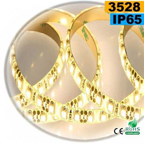  Strip Led blanc chaud SMD 3528 IP65 120leds/m 30 mètres 