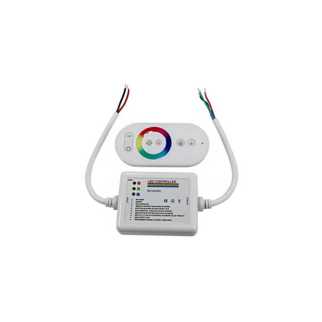 Boîtier de commande RF 15 A 3 canaux pour bande LED RGB spot lampe LED sans  fil télécommande tactile