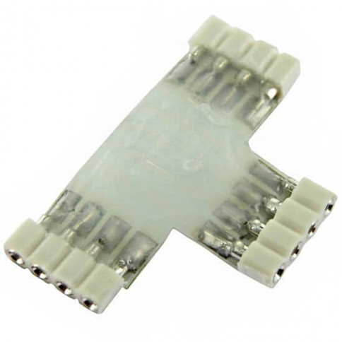 Connecteur rigide 4 pins en T pour strips LED RGB