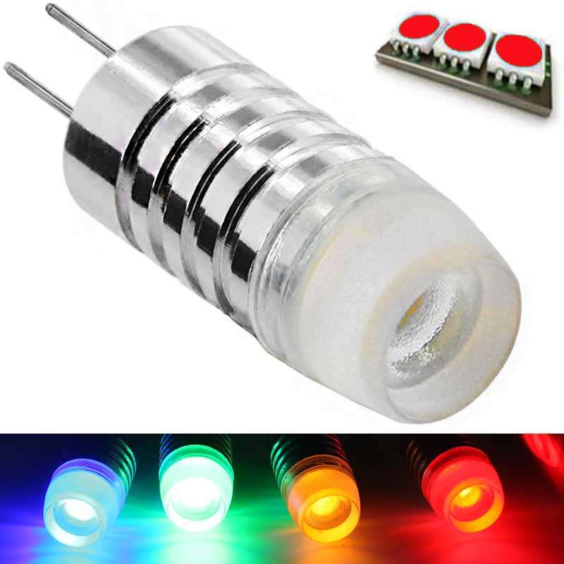 Ampoule LED culot G4 COB 1,5 watts couleur éclairage rouge