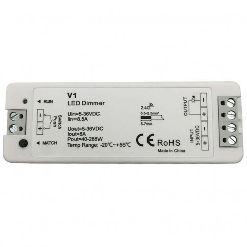 Variateur d'intensité LED 1-10V à bouton poussoir