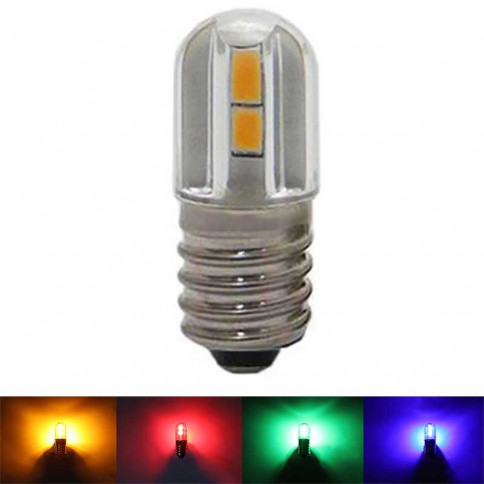 Ampoule LED couleur culot E10 - 230 volts - orange, rouge, v