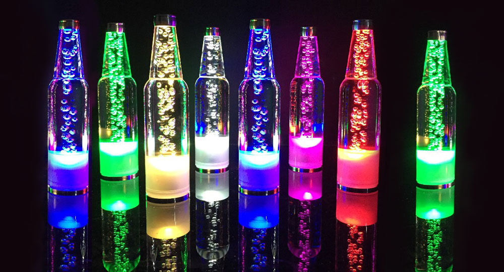 Kit 6 Panels LED éclairage de bouteille Ø 80mm 12 volts pour l'éclairage  couleur des bouteilles de bar